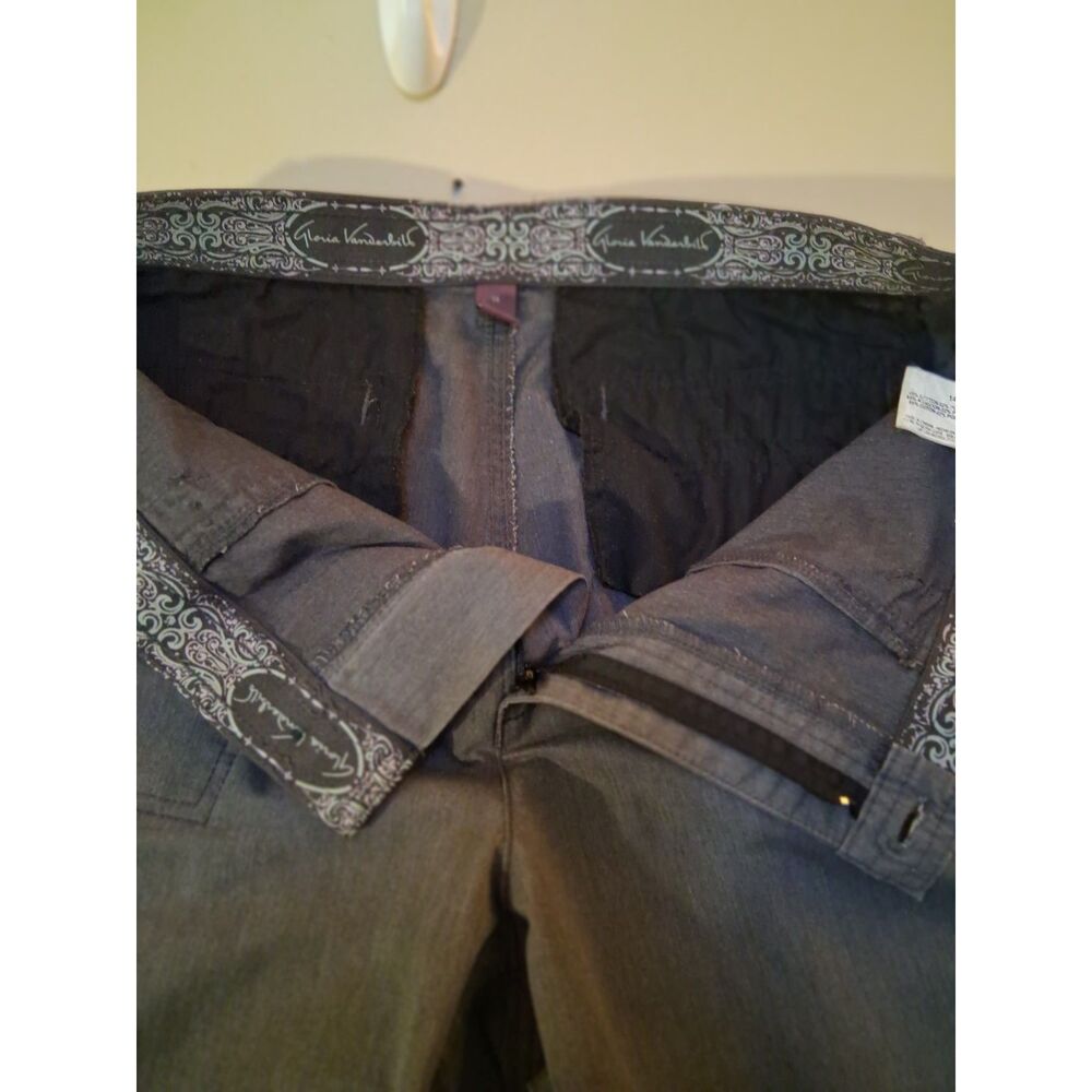 Gloria Vanderbilt "Mona PF" Mid-Rise Comfort Waist Utility Pants - Picture 5 of 14